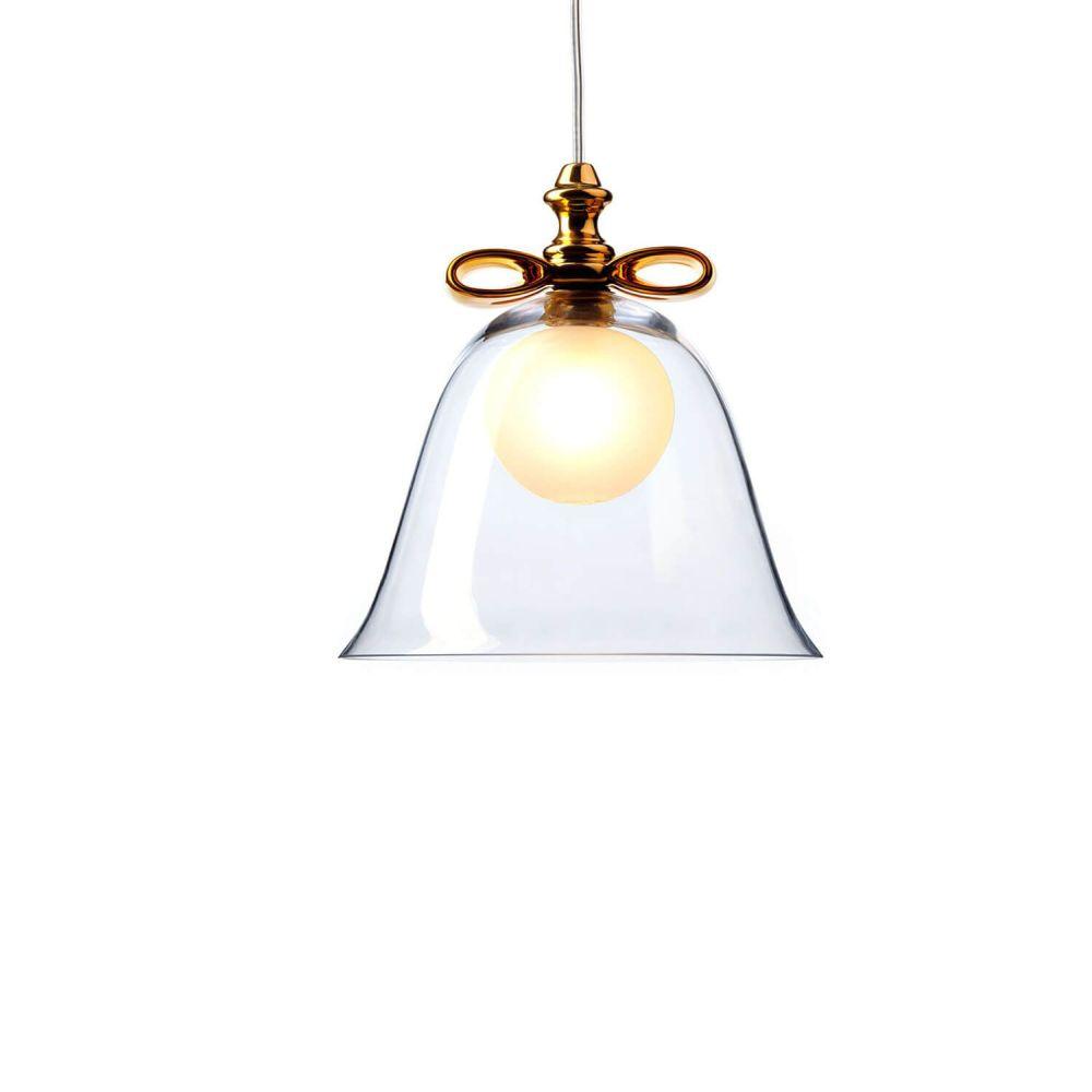 Moooi Bell Lamp suspension lamp with gold bow and lampshade Transparent - Buy now on ShopDecor - Discover the best products by MOOOI design
