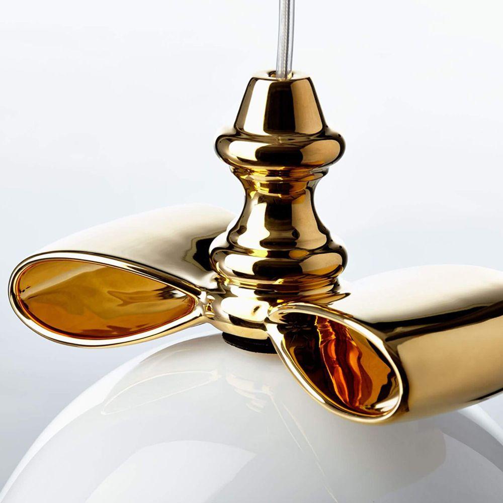 Moooi Bell Lamp suspension lamp with gold bow and lampshade - Buy now on ShopDecor - Discover the best products by MOOOI design