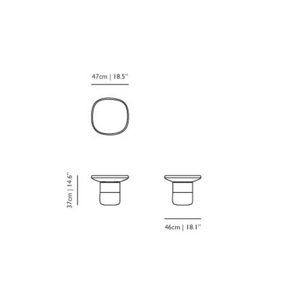 Moooi Obon Table Square High ceramic by Simone Bonanni - Buy now on ShopDecor - Discover the best products by MOOOI design