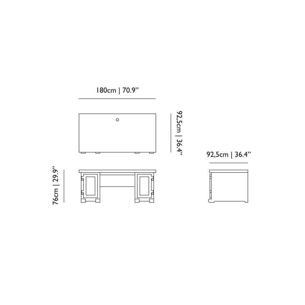 Moooi Paper Desk 180 wood and white paper - Buy now on ShopDecor - Discover the best products by MOOOI design
