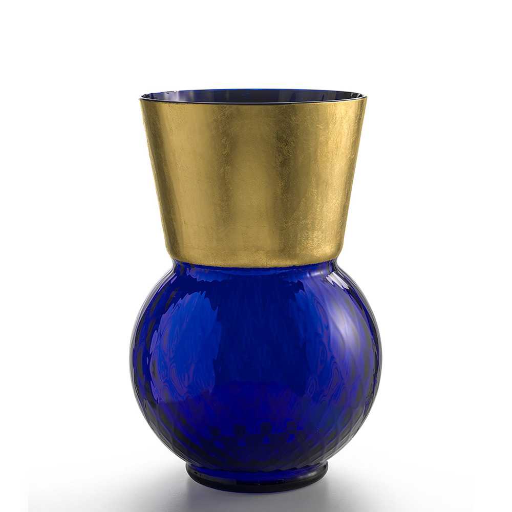Nason Moretti Basilio big vase with gold edge - Murano glass Nason Moretti Blue - Buy now on ShopDecor - Discover the best products by NASON MORETTI design
