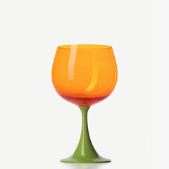 Nason Moretti Burlesque bourgogne red wine chalice pea green and orange - Buy now on ShopDecor - Discover the best products by NASON MORETTI design