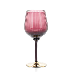 Nason Moretti Cote d'or striped red wine chalice violet - Buy now on ShopDecor - Discover the best products by NASON MORETTI design