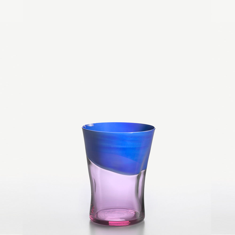 Nason Moretti Dandy water glass opaque blue and peach - Buy now on ShopDecor - Discover the best products by NASON MORETTI design