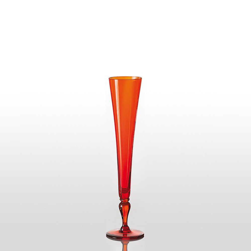 Nason Moretti Excess optic flute - Murano glass Nason Moretti Orange - Buy now on ShopDecor - Discover the best products by NASON MORETTI design