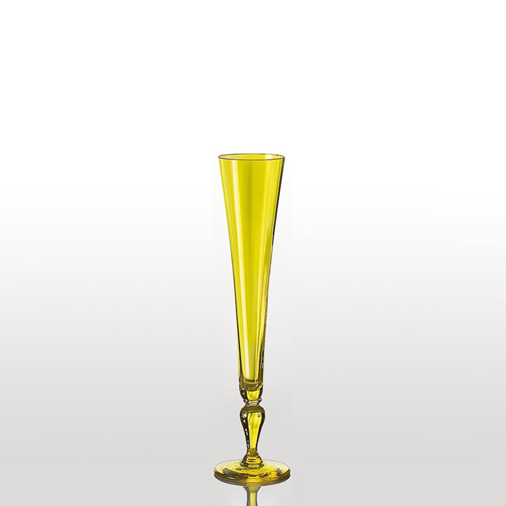 Nason Moretti Excess optic flute - Murano glass Nason Moretti yellow - Buy now on ShopDecor - Discover the best products by NASON MORETTI design