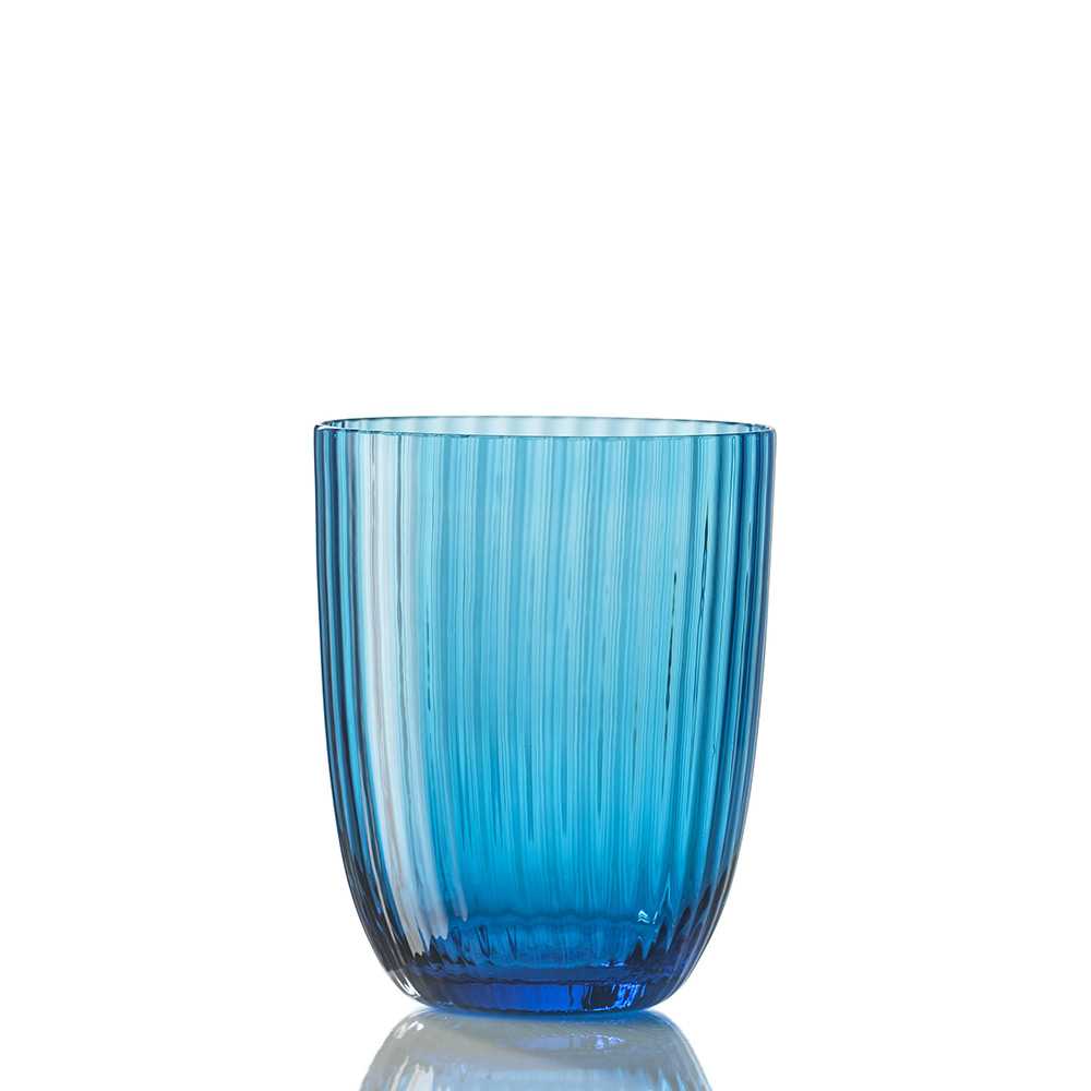 Nason Moretti Idra striped water glass - Murano glass Nason Moretti Aquamarine - Buy now on ShopDecor - Discover the best products by NASON MORETTI design