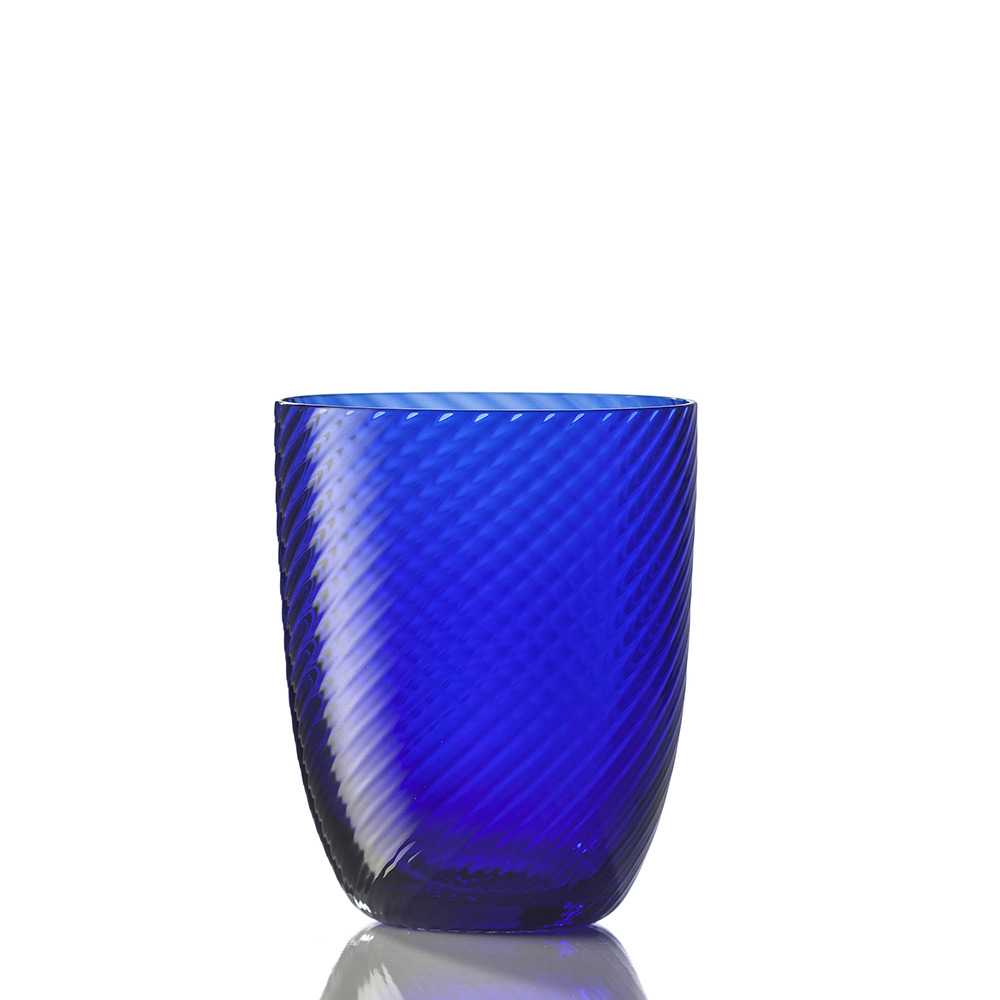 Nason Moretti Idra twisted striped water glass - Murano glass Nason Moretti Blue - Buy now on ShopDecor - Discover the best products by NASON MORETTI design