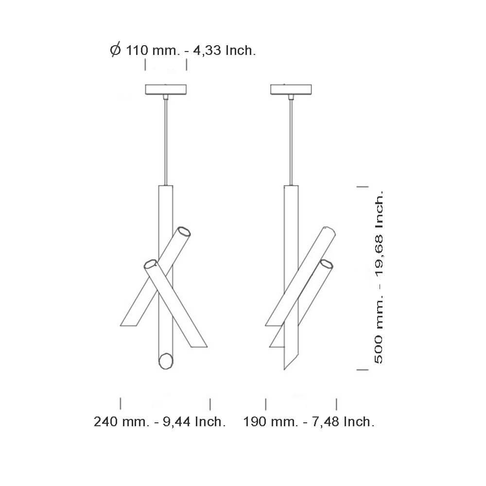 Nemo Lighting Tubes 3 pendant lamp - Buy now on ShopDecor - Discover the best products by NEMO CASSINA LIGHTING design