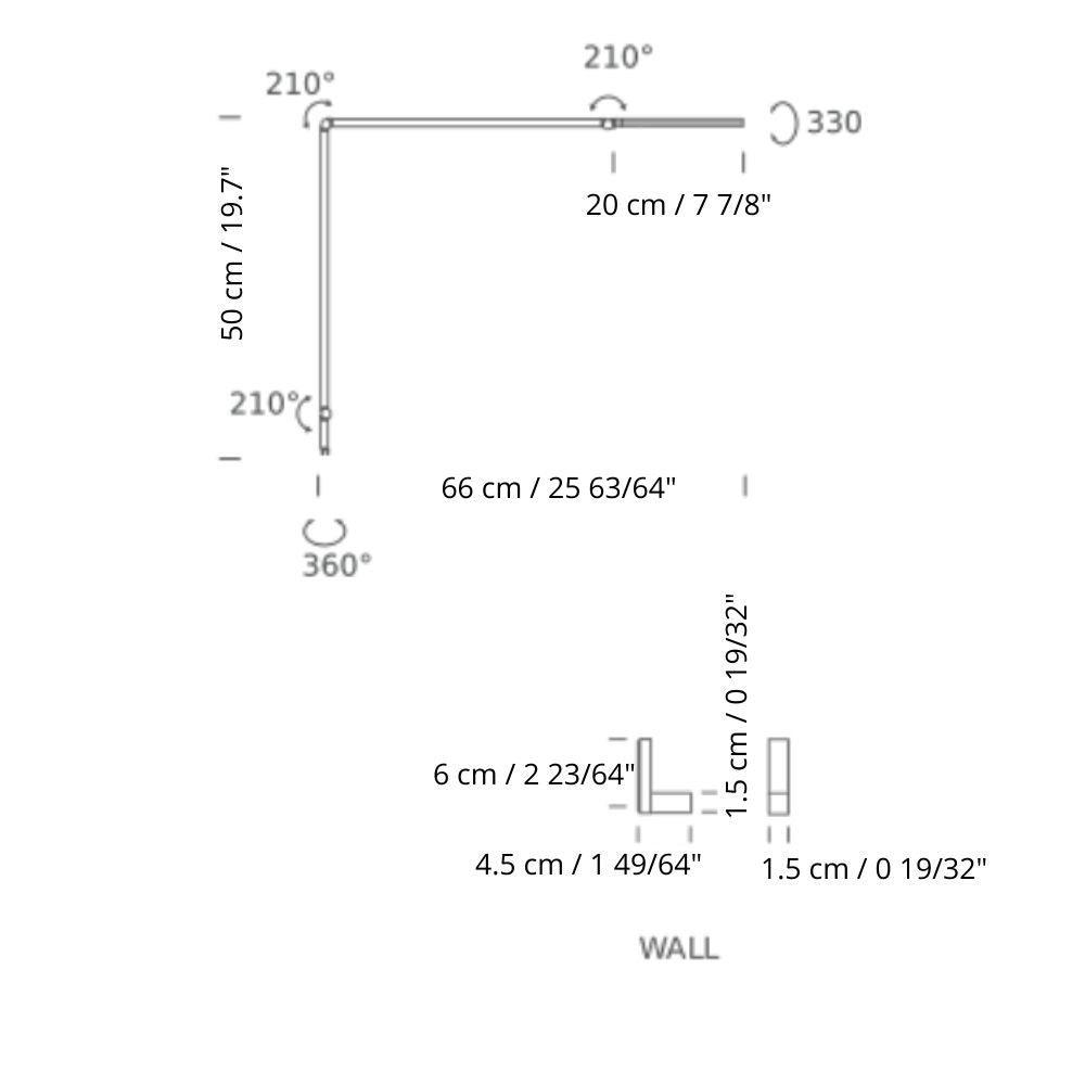 Nemo Lighting Untitled Wall Linear LED wall lamp black - Buy now on ShopDecor - Discover the best products by NEMO CASSINA LIGHTING design