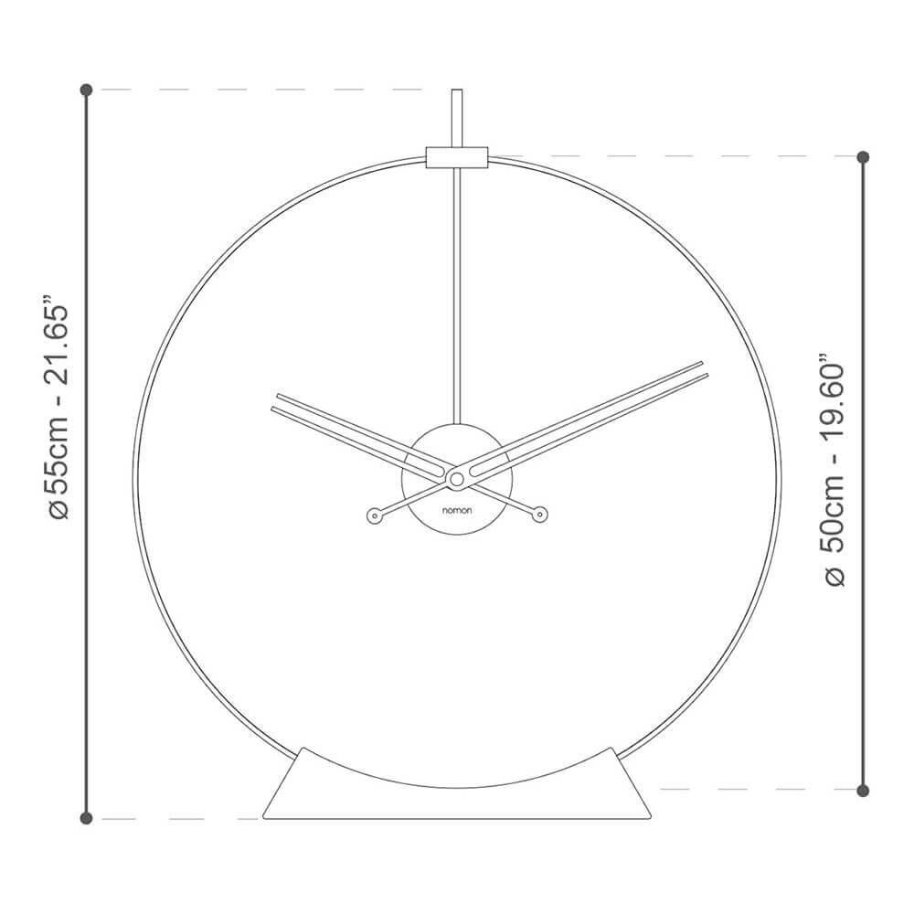 Nomon Aire desk clock black with details in walnut wood - Buy now on ShopDecor - Discover the best products by NOMON design