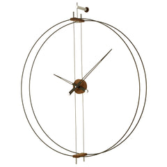 Nomon Barcelona wall clock with black structure and inserts in walnut wood - Buy now on ShopDecor - Discover the best products by NOMON design