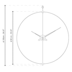 Nomon Barcelona wall clock with black structure and inserts in walnut wood - Buy now on ShopDecor - Discover the best products by NOMON design