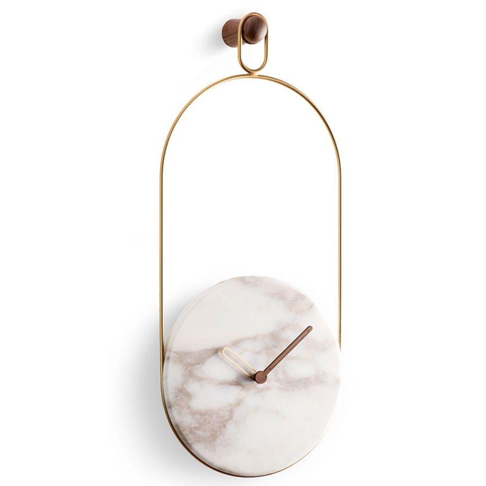 Nomon Eslabón wall clock brass Calacatta Gold - Buy now on ShopDecor - Discover the best products by NOMON design