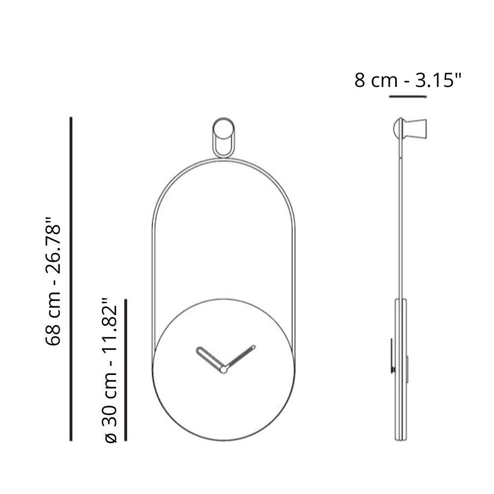 Nomon Eslabón wall clock walnut - Buy now on ShopDecor - Discover the best products by NOMON design