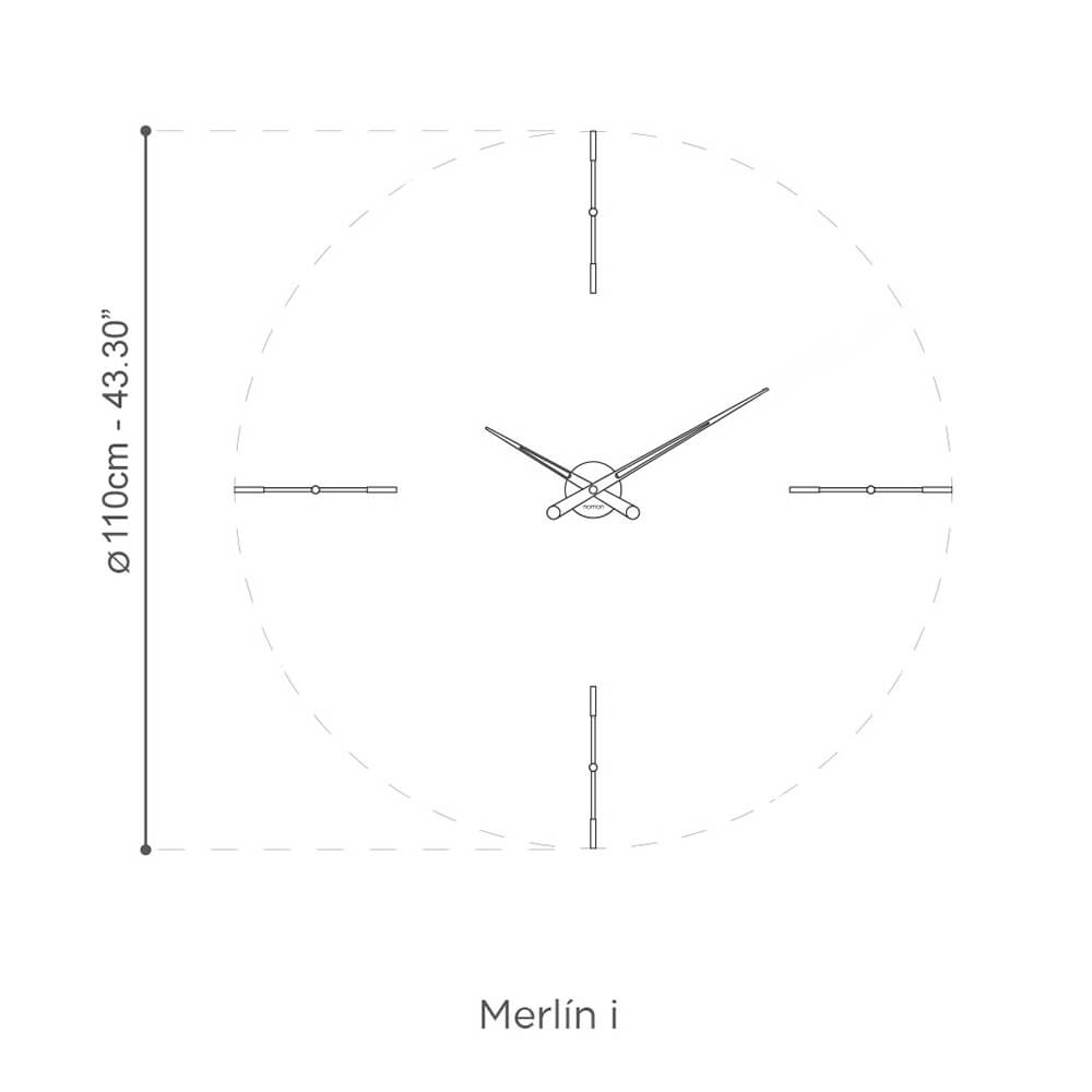 Nomon Merlin I 4 wall clock - Buy now on ShopDecor - Discover the best products by NOMON design