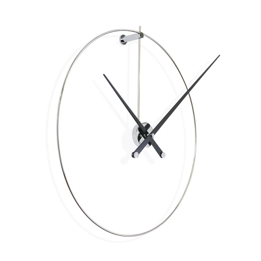 Nomon New Anda wall clock steel with black lacquered walnut wood - Buy now on ShopDecor - Discover the best products by NOMON design