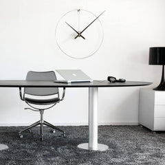 Nomon New Anda wall clock steel with black lacquered walnut wood - Buy now on ShopDecor - Discover the best products by NOMON design