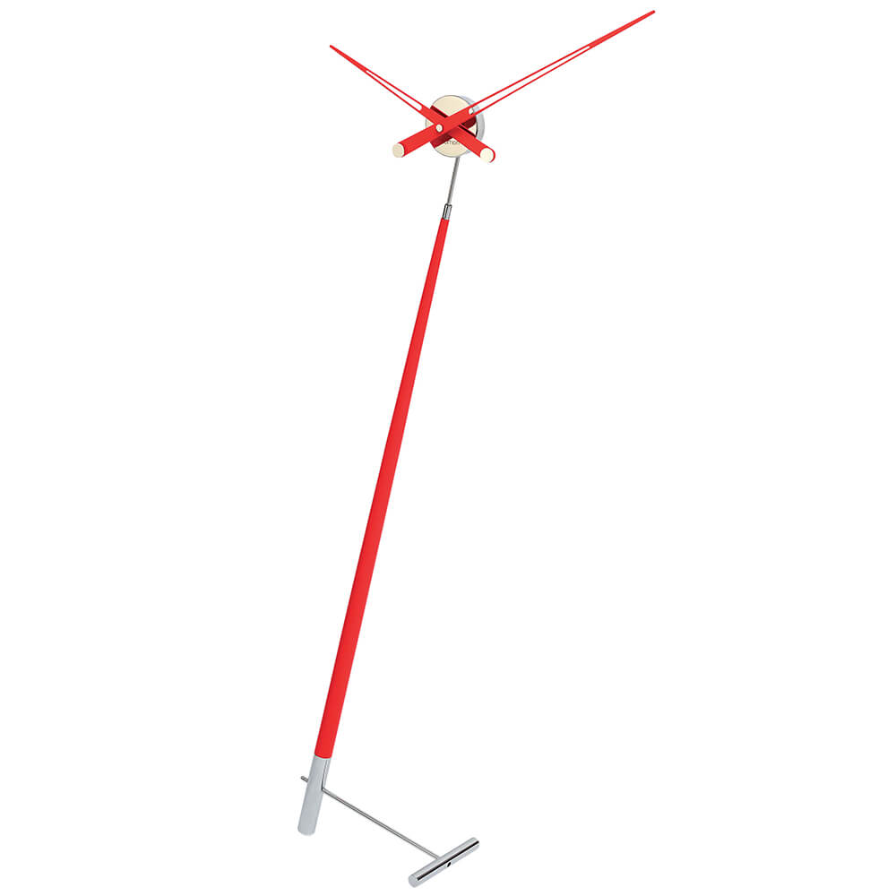 Nomon Pisa floor clock made of wood Red - Buy now on ShopDecor - Discover the best products by NOMON design
