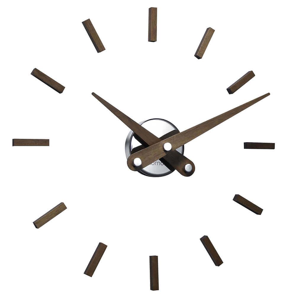 Nomon Sunset I wall clock walnut steel with details in steel - Buy now on ShopDecor - Discover the best products by NOMON design