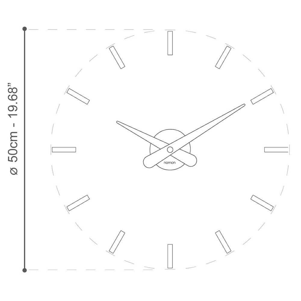 Nomon Sunset I wall clock walnut steel with details in steel - Buy now on ShopDecor - Discover the best products by NOMON design