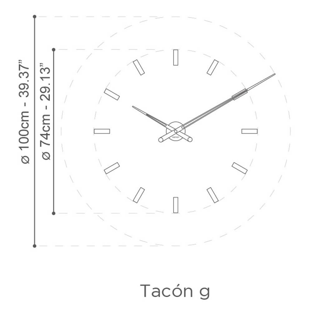 Nomon Tacòn G 12 wall clock brass with hands in walnut wood - Buy now on ShopDecor - Discover the best products by NOMON design