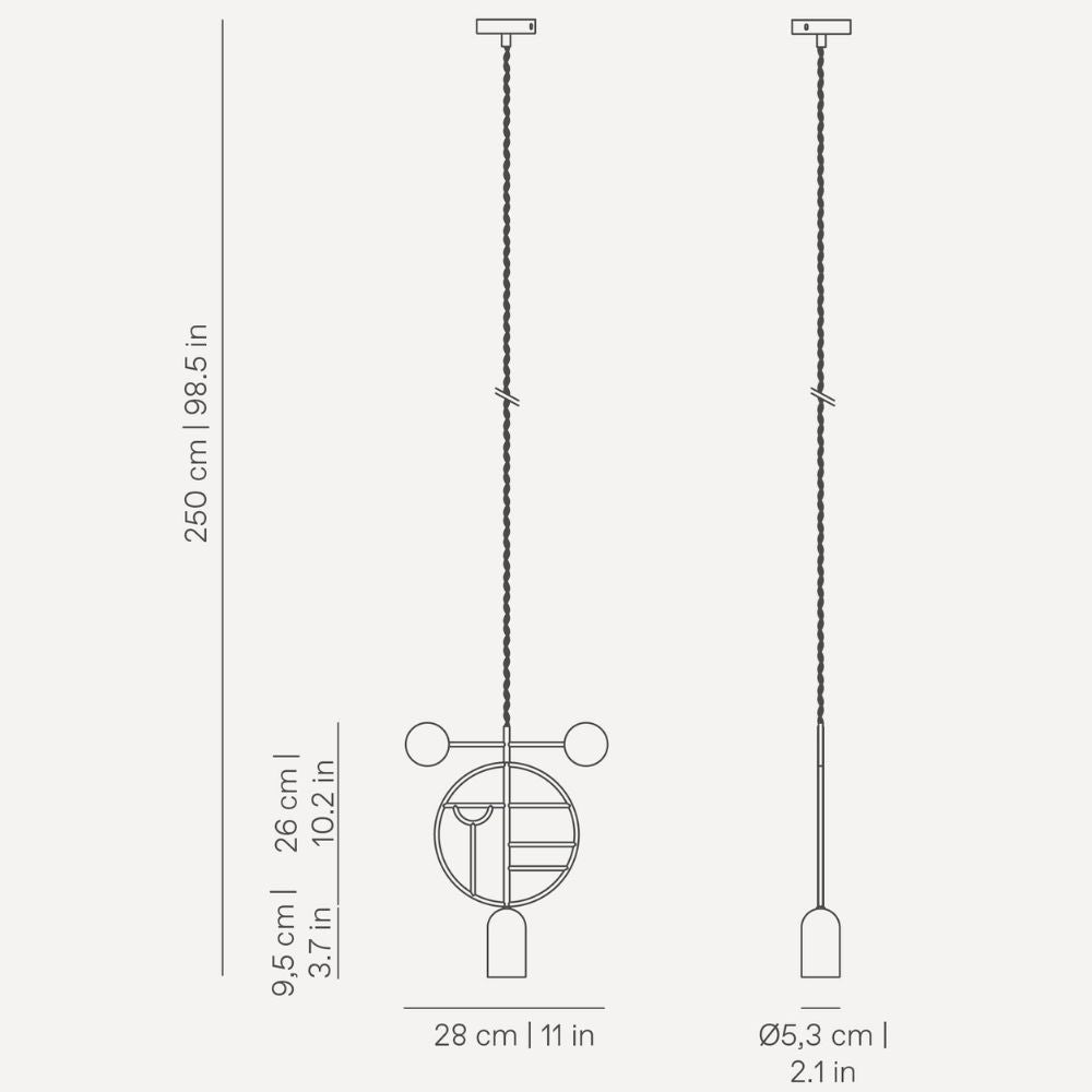 Nomon Wooden Dots pendant lamp gold structure 1 element - Buy now on ShopDecor - Discover the best products by NOMON design