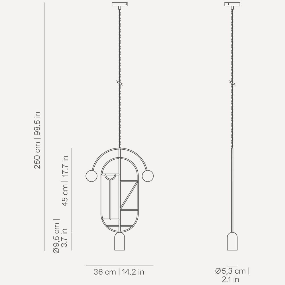 Nomon Wooden Dots pendant lamp gold structure 1 element - Buy now on ShopDecor - Discover the best products by NOMON design
