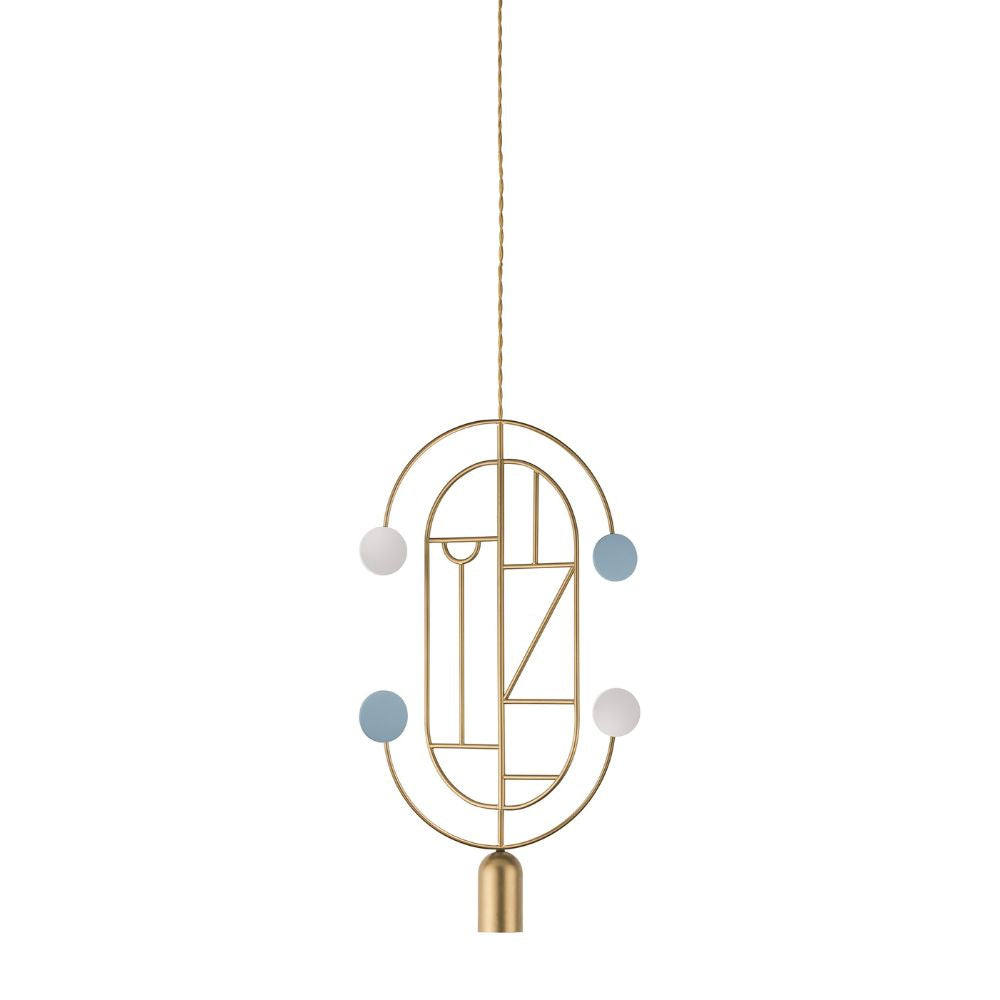 Nomon Wooden Dots pendant lamp gold structure 1 element Multicolour WDS04 - Buy now on ShopDecor - Discover the best products by NOMON design