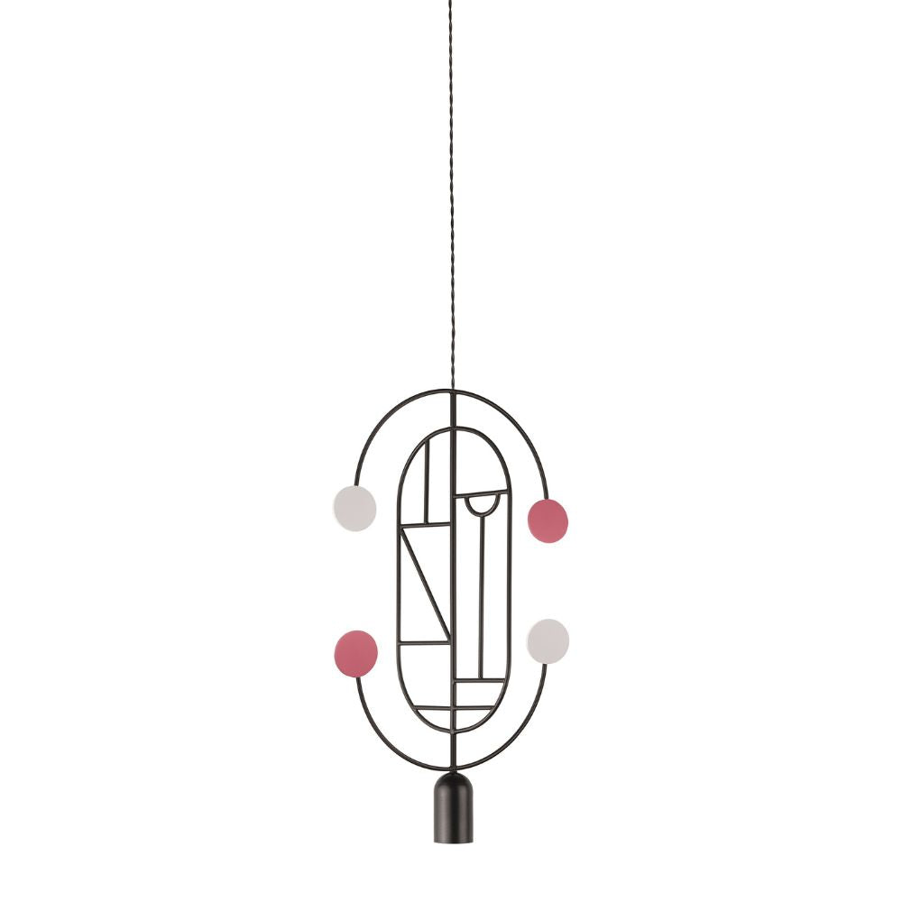 Nomon Wooden Dots pendant lamp graphite structure 1 element Multicolour WDS04 - Buy now on ShopDecor - Discover the best products by NOMON design
