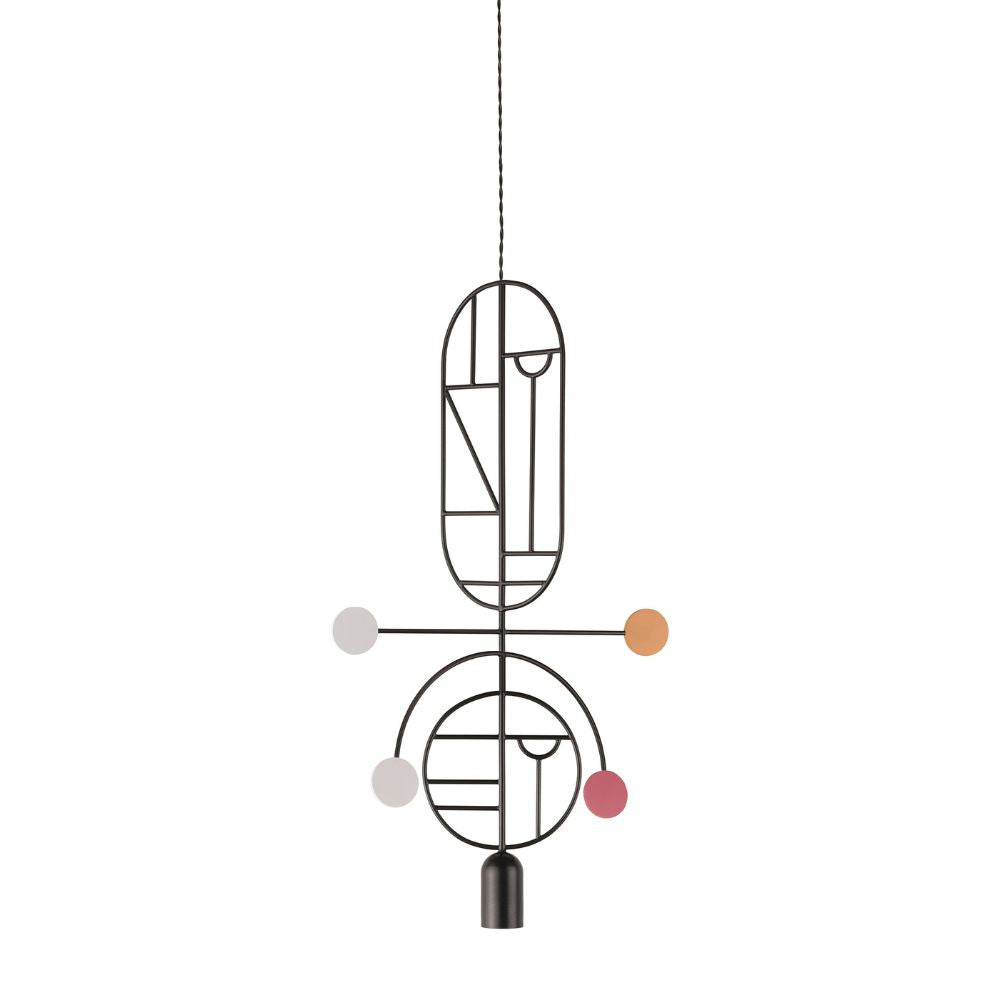 Nomon Wooden Dots pendant lamp graphite structure 2 elements Multicolour WDS08 - Buy now on ShopDecor - Discover the best products by NOMON design