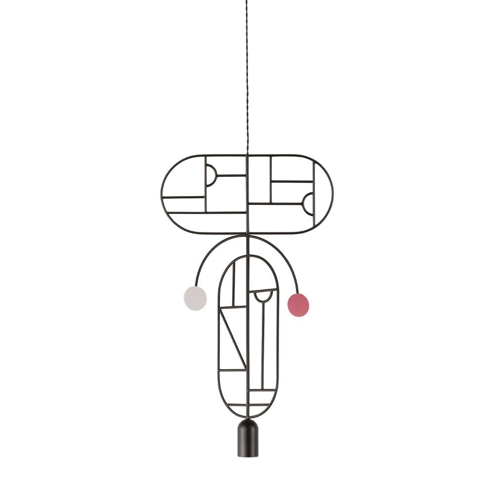 Nomon Wooden Dots pendant lamp graphite structure 2 elements Multicolour WDS09 - Buy now on ShopDecor - Discover the best products by NOMON design