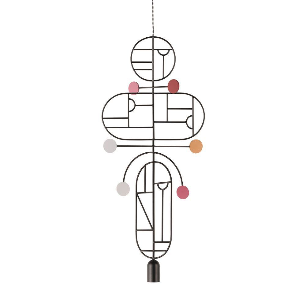 Nomon Wooden Dots pendant lamp graphite structure 3 elements Multicolour WDS19 - Buy now on ShopDecor - Discover the best products by NOMON design