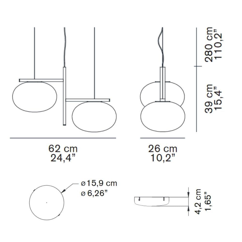 OLuce Alba 468 suspension lamp satin brass - Buy now on ShopDecor - Discover the best products by OLUCE design