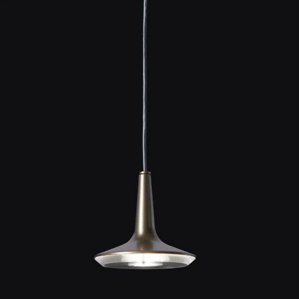 OLuce Kin 478 LED suspension lamp anodized bronze diam 15 cm. - Buy now on ShopDecor - Discover the best products by OLUCE design