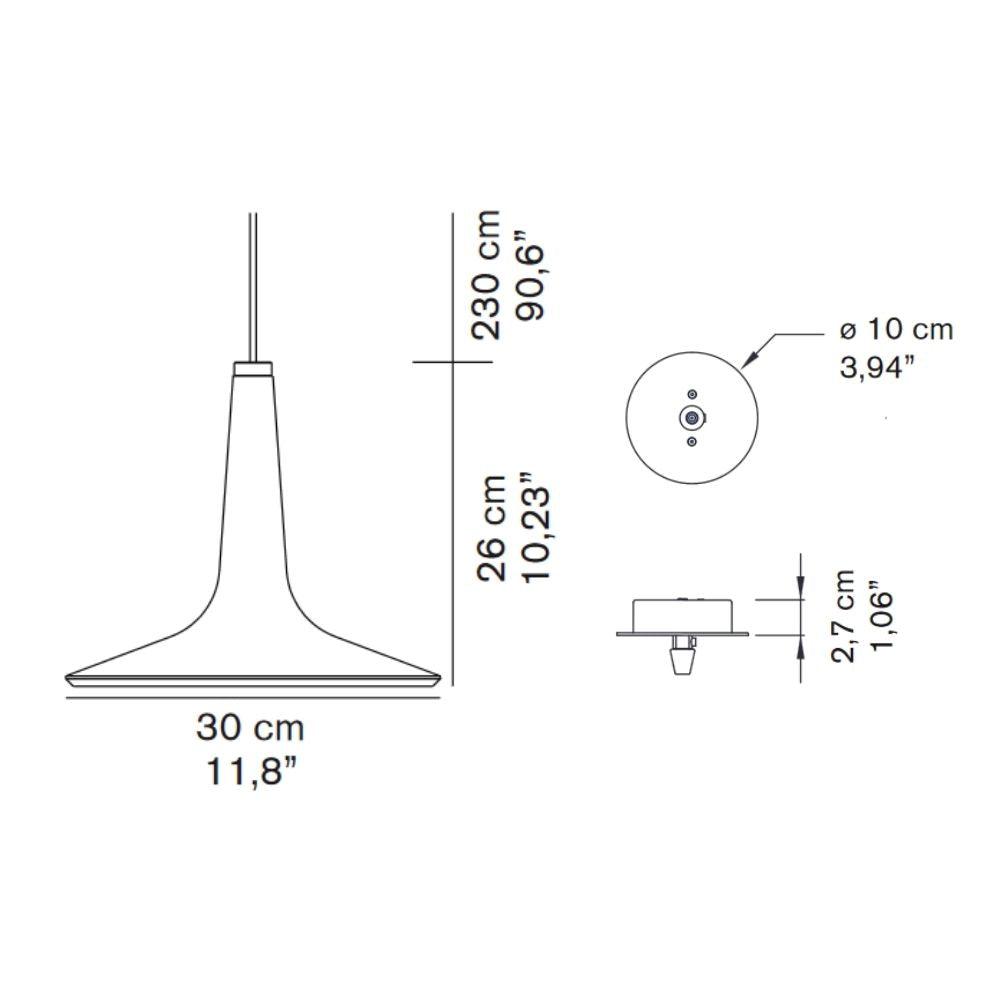 OLuce Kin 479 LED suspension lamp anodized bronze diam 30 cm. - Buy now on ShopDecor - Discover the best products by OLUCE design