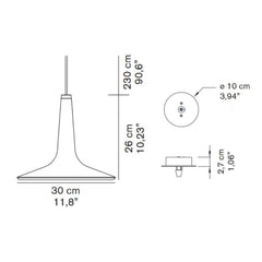 OLuce Kin 479 LED suspension lamp satin gold diam 30 cm. - Buy now on ShopDecor - Discover the best products by OLUCE design