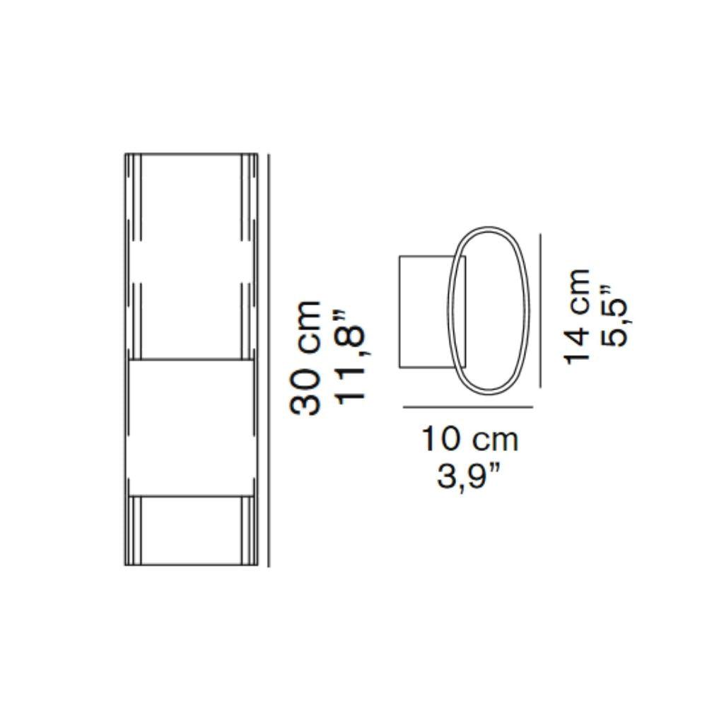 OLuce Line 147 wall lamp h 30 cm. with Pyrex glass - Buy now on ShopDecor - Discover the best products by OLUCE design