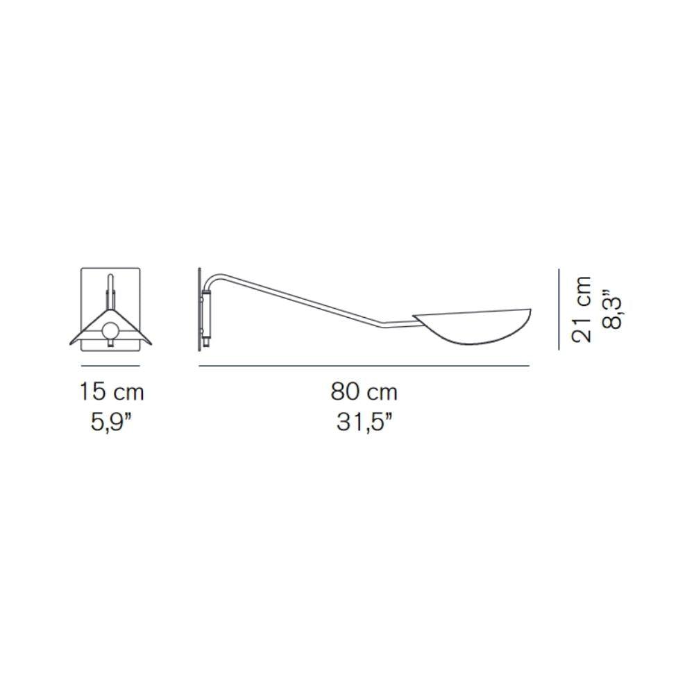 OLuce Plume 158 wall lamp bronze 80 cm. - Buy now on ShopDecor - Discover the best products by OLUCE design