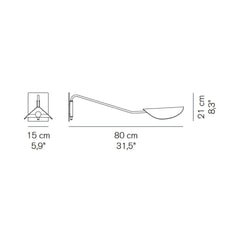 OLuce Plume 158 wall lamp bronze 80 cm. - Buy now on ShopDecor - Discover the best products by OLUCE design