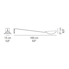 OLuce Plume 159 wall lamp bronze 160 cm. - Buy now on ShopDecor - Discover the best products by OLUCE design