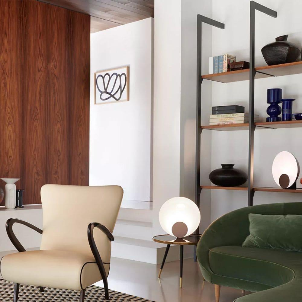 OLuce Siro 287 LED table lamp satin bronze diam 34 cm. - Buy now on ShopDecor - Discover the best products by OLUCE design