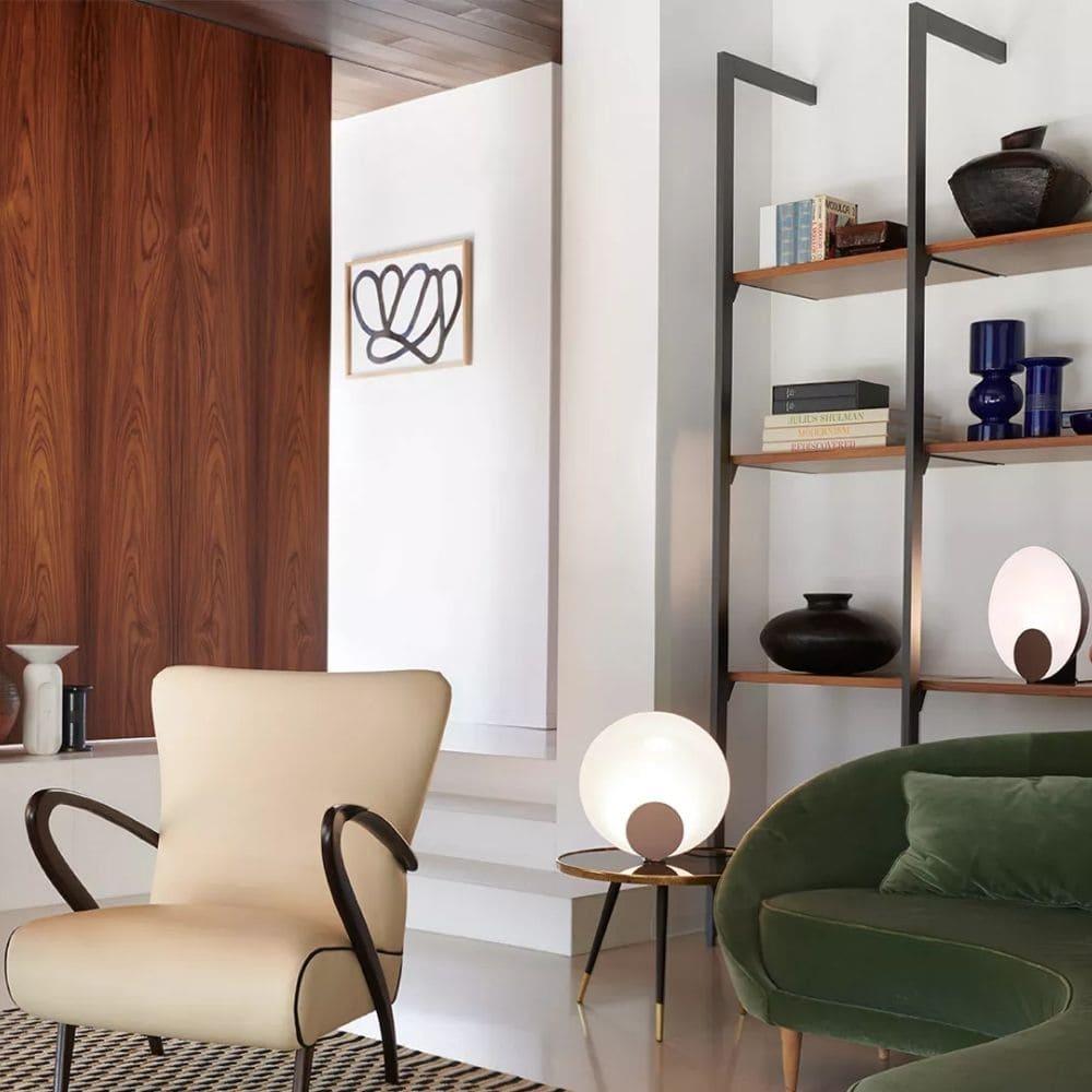 OLuce Siro 288 LED table lamp satin bronze diam 45 cm. - Buy now on ShopDecor - Discover the best products by OLUCE design