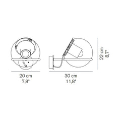 OLuce The Globe 727 wall lamp nickel plated - Buy now on ShopDecor - Discover the best products by OLUCE design