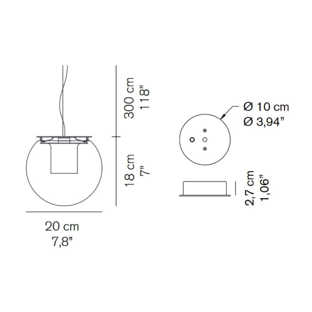 OLuce The Globe 827 suspension lamp nickel plated diam 20 cm. - Buy now on ShopDecor - Discover the best products by OLUCE design