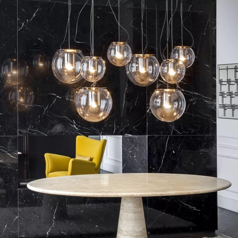 OLuce The Globe 828 suspension lamp gold/bronze diam 30 cm. - Buy now on ShopDecor - Discover the best products by OLUCE design