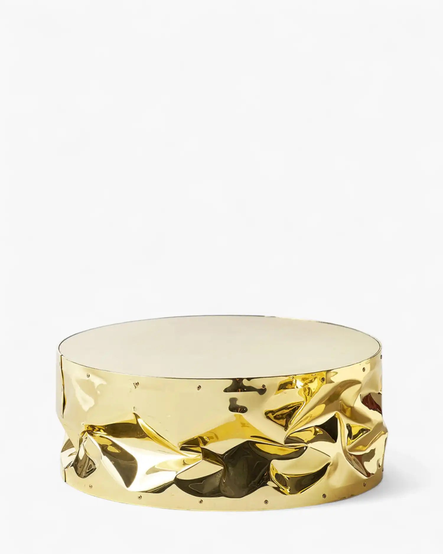 Opinion Ciatti Tab.ulino/Tab.ulone table on wheels Gold 60 cm. - 23.6 in. - Buy now on ShopDecor - Discover the best products by OPINION CIATTI design