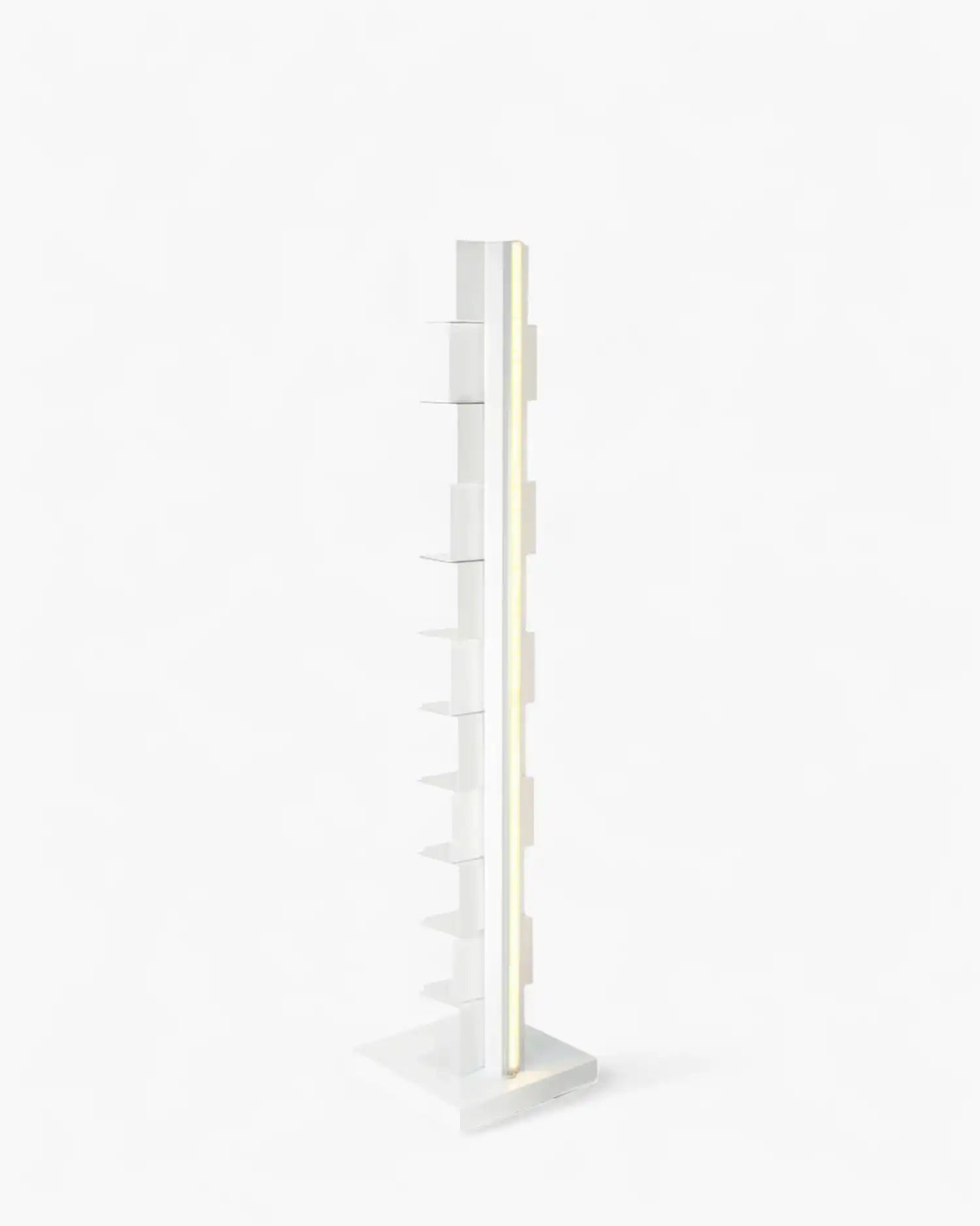 Opinion Ciatti Ptolomeo Luce vertical bookcase with LED lighting White 160 cm. - 63 in. - Buy now on ShopDecor - Discover the best products by OPINION CIATTI design