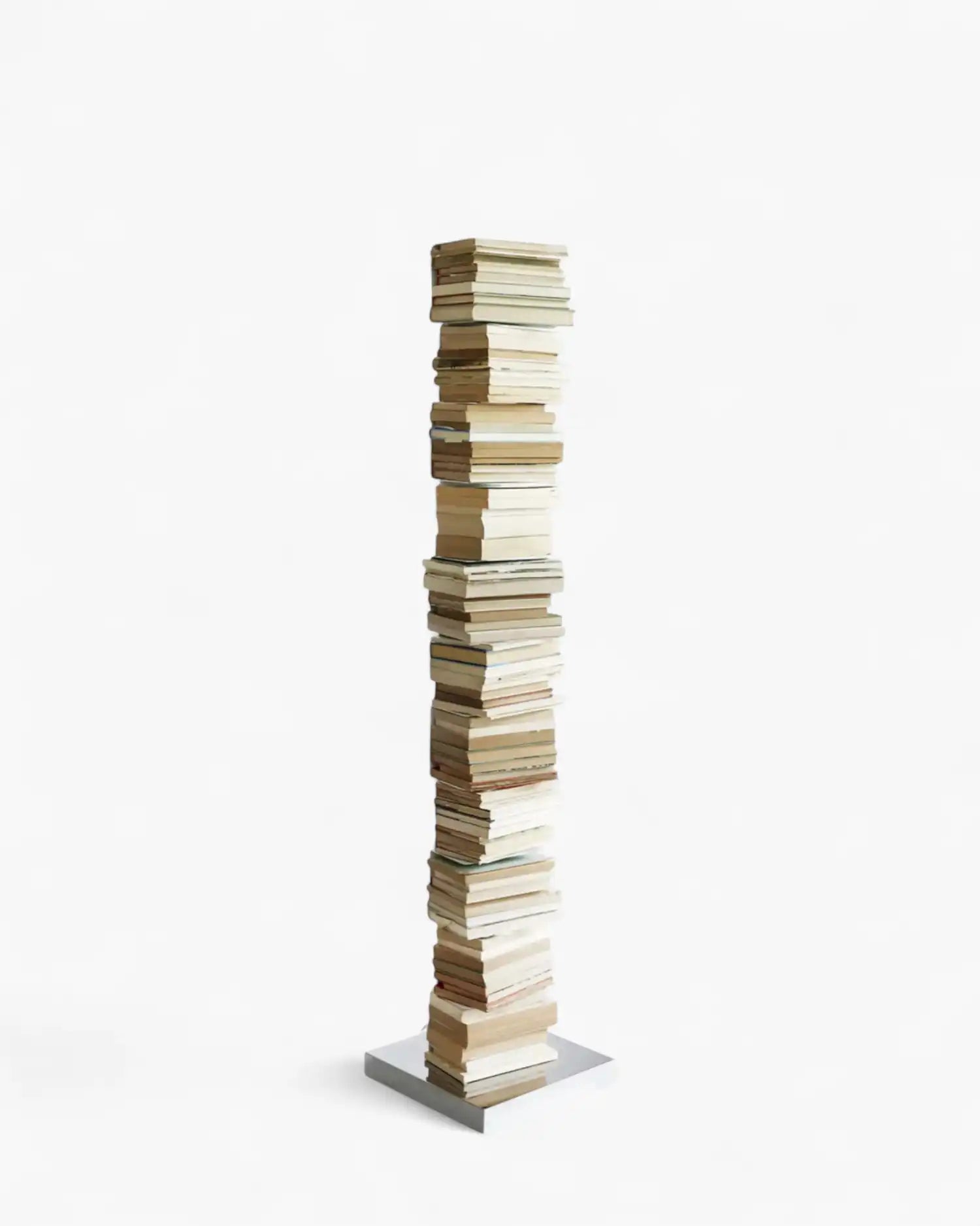 Opinion Ciatti Ptolomeo Luce vertical bookcase with LED lighting Stainless steel 160 cm. - 63 in. - Buy now on ShopDecor - Discover the best products by OPINION CIATTI design