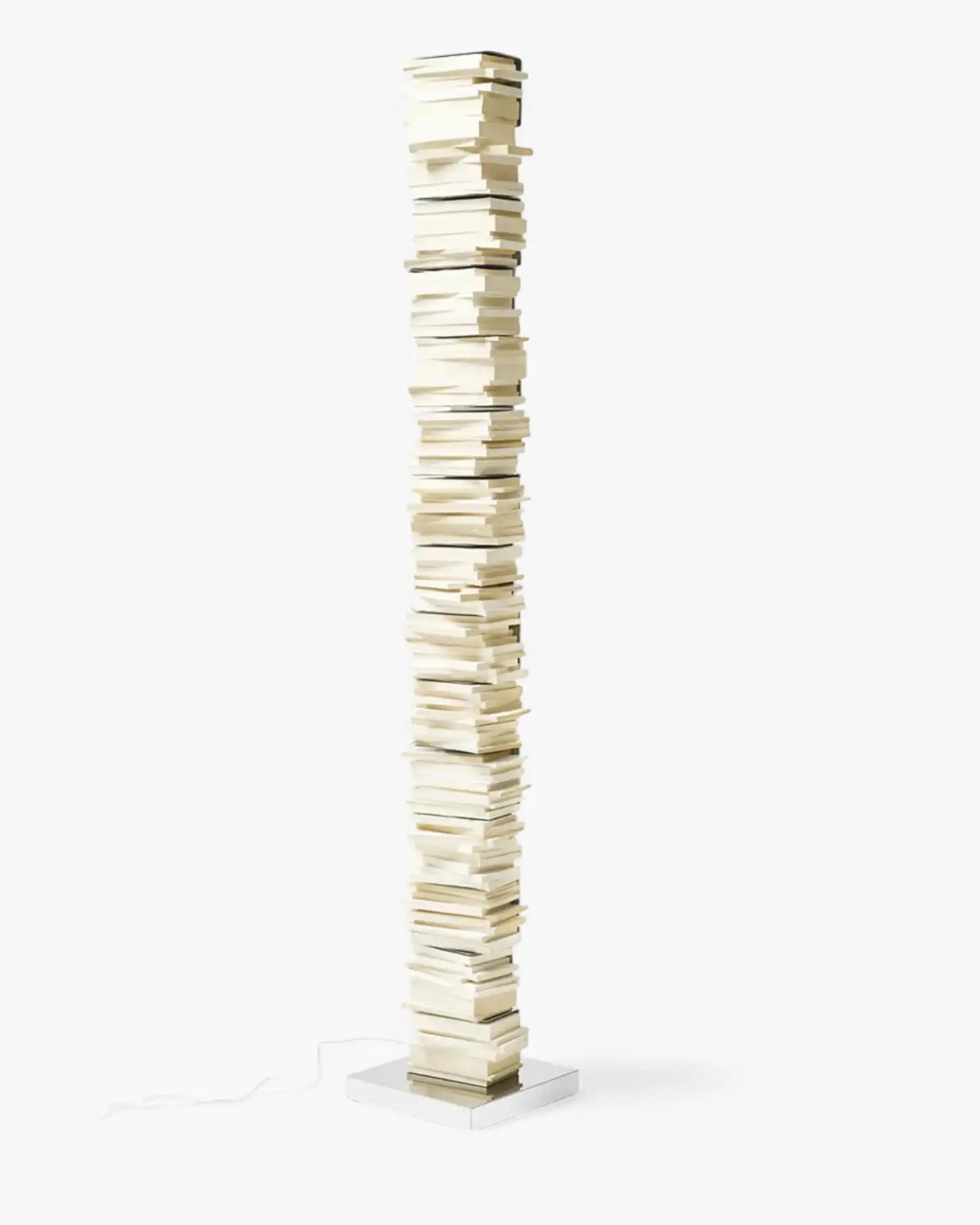Opinion Ciatti Ptolomeo Luce vertical bookcase with LED lighting Steel White 215 cm. - 84.6 in. - Buy now on ShopDecor - Discover the best products by OPINION CIATTI design